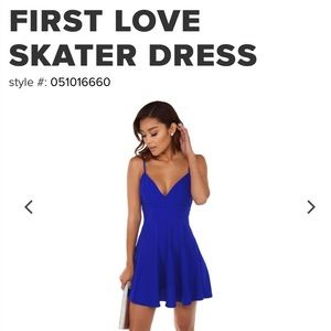 Royal Blue Spaghetti Strap Skater Dress(worn once)
